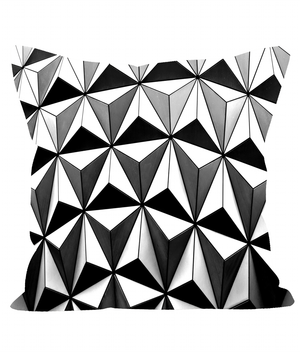Open image in slideshow, 3D Grey Triangle Pattern Cushion
